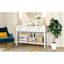 Console simple avec trois tiroirs et tablette inférieure - tiroirs blanc antique. Bois massif. Spacieux pour le rangement. Capacité de table de 220 lb, capacité de 66 17 tiroirs. 50 po de longueur x 15 po-2087193724