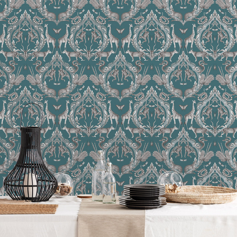 Jerez 10m x 53cm Textured Paste the Wall Wallpaper Roll, Teal