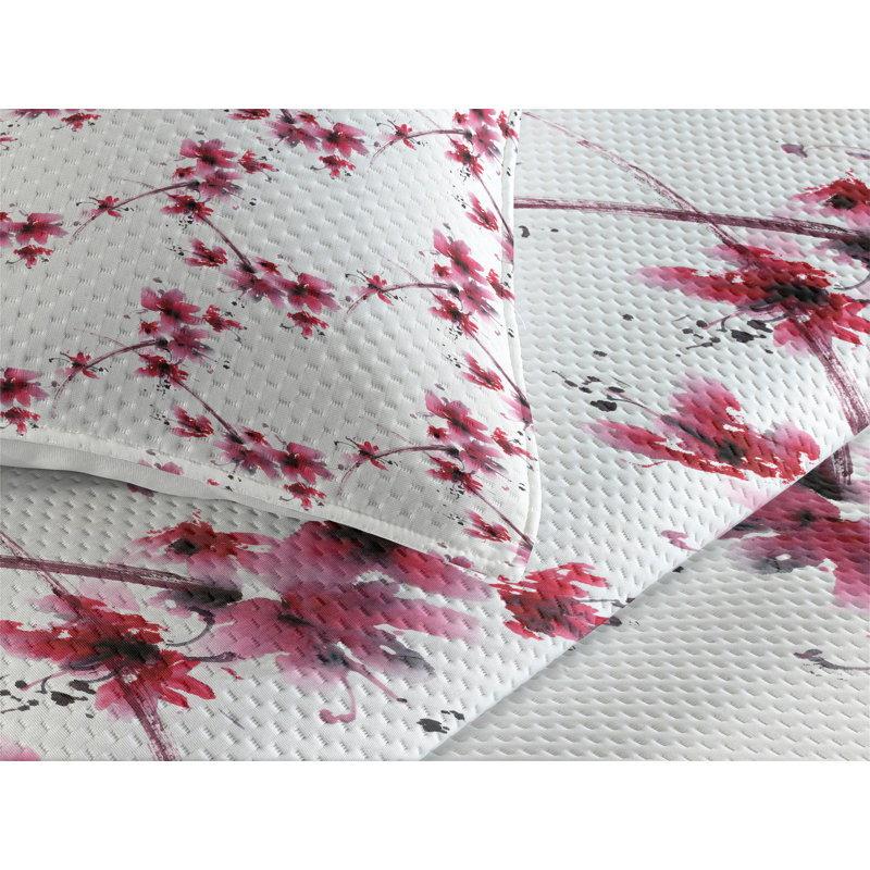Eclectic Polyester Floral Coverlet