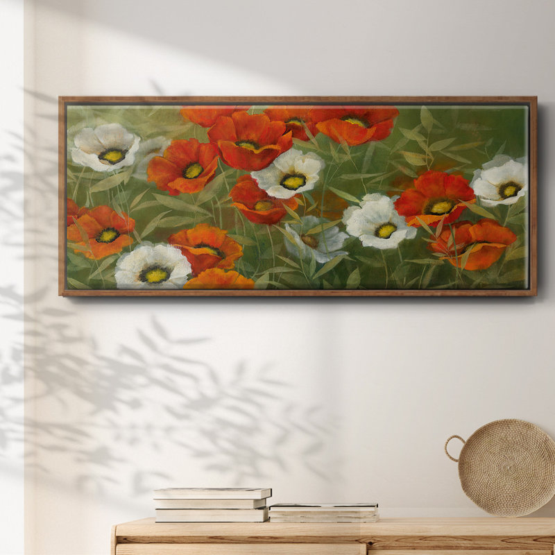 «Poppy Symphony», toile encadrée, H 24 po x l 60 po