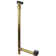 22" Tip-Toe Bathtub Leg Drain Assembly with Linear Overflow on Ball Joint