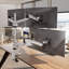 Mount-It! Full Motion Quad Monitor Desk Mount with Gas Spring Arms for monitors up to 32", Silver