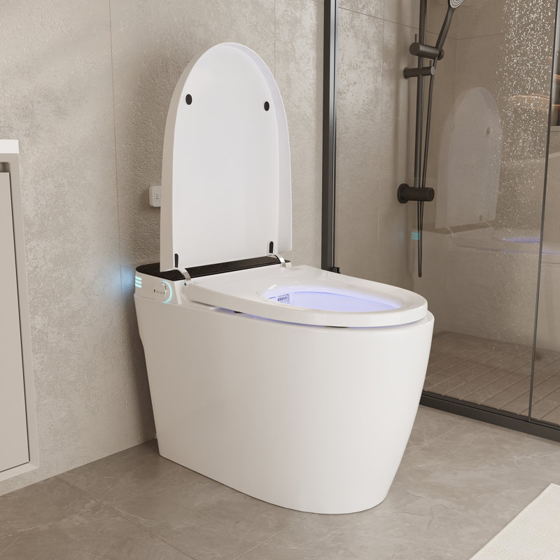 H2 Smart Toilet With Bidet, Heated Seat & Remote Control – Tankless, 110V