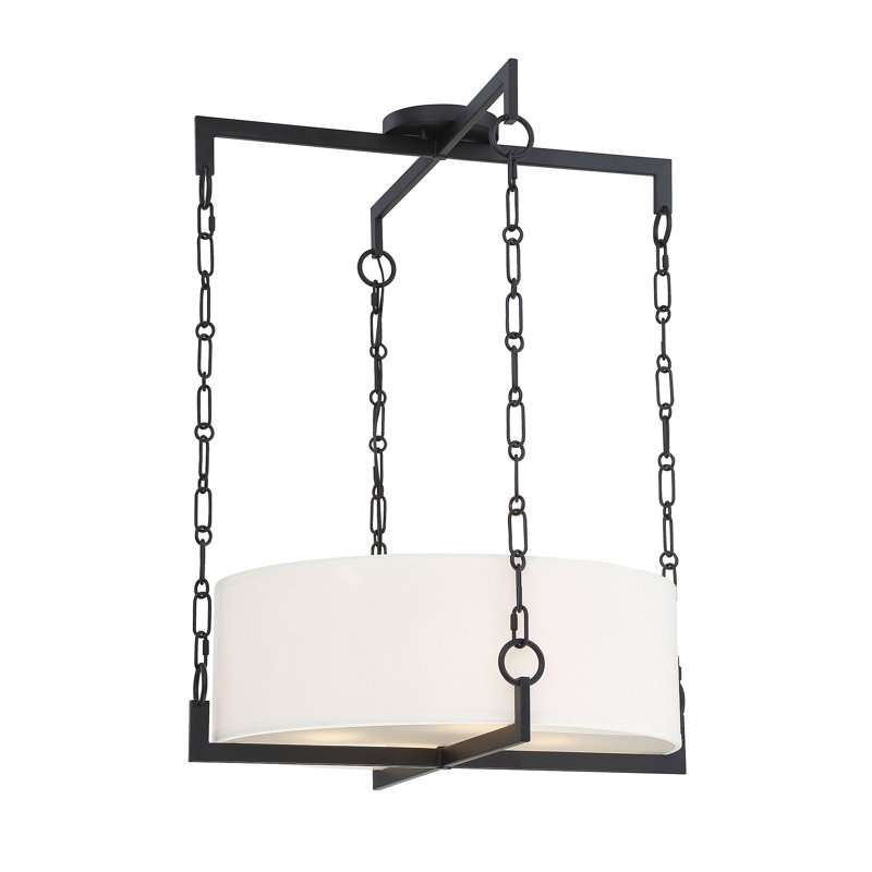 Luminaire suspendu linéaire pour îlot de cuisine 8 lumières Mccombs, Suspension, Noir mat