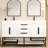 Jessica 60 " W Freestanding Standard Free Standing Single Double Single Vanity Bathroom Vanity With Stone Top-200630548