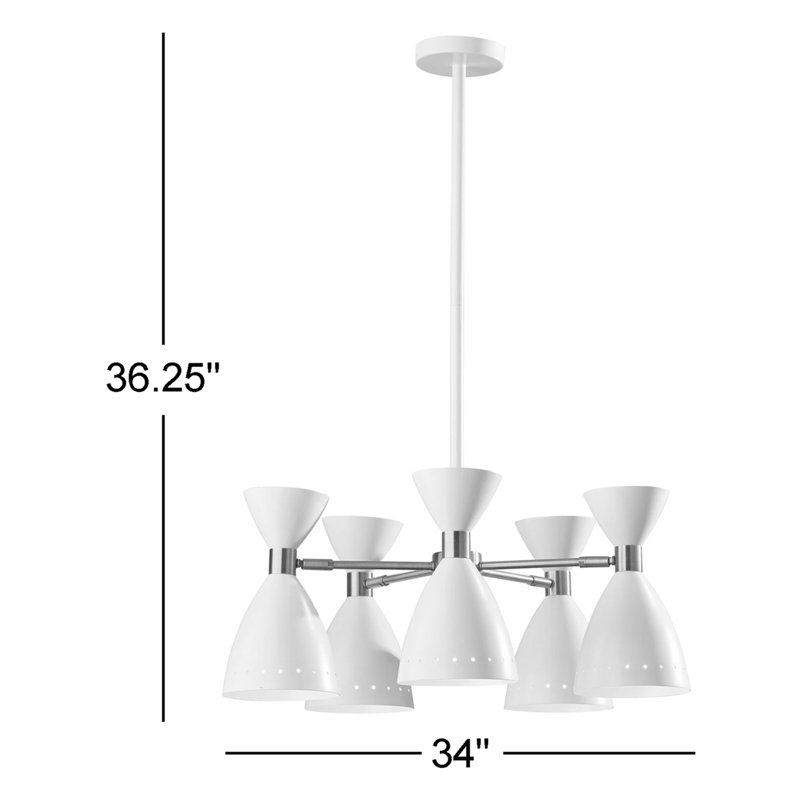 Bimini Iron 5-Light Chandelier, Noir