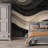 3D Black & Beige Layered Wave Wallpaper-923786013