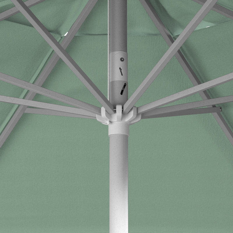 Parasol de marché en aluminium 9 pi avec manivelle et inclinaison Pacifica, Toile Spa Performance