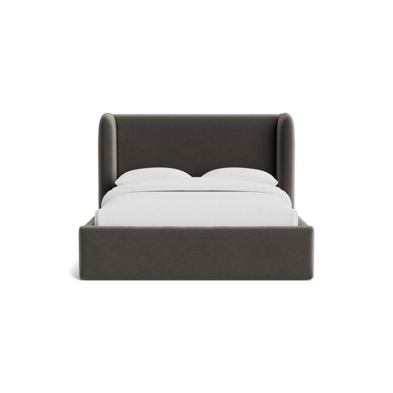 Niles 48 Floating Rail Bed, King, Performance Velvet - Graphite