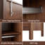 Armoire 70,9 po H, 4 portes avec garde-robe et 2 tiroirs