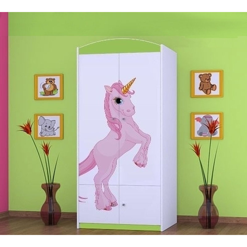 Gauthier 2 Door Wardrobe, Green