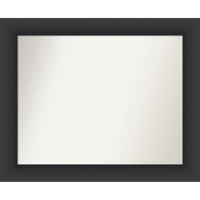 Miroir mural de salle de bain incliné noir non biseauté