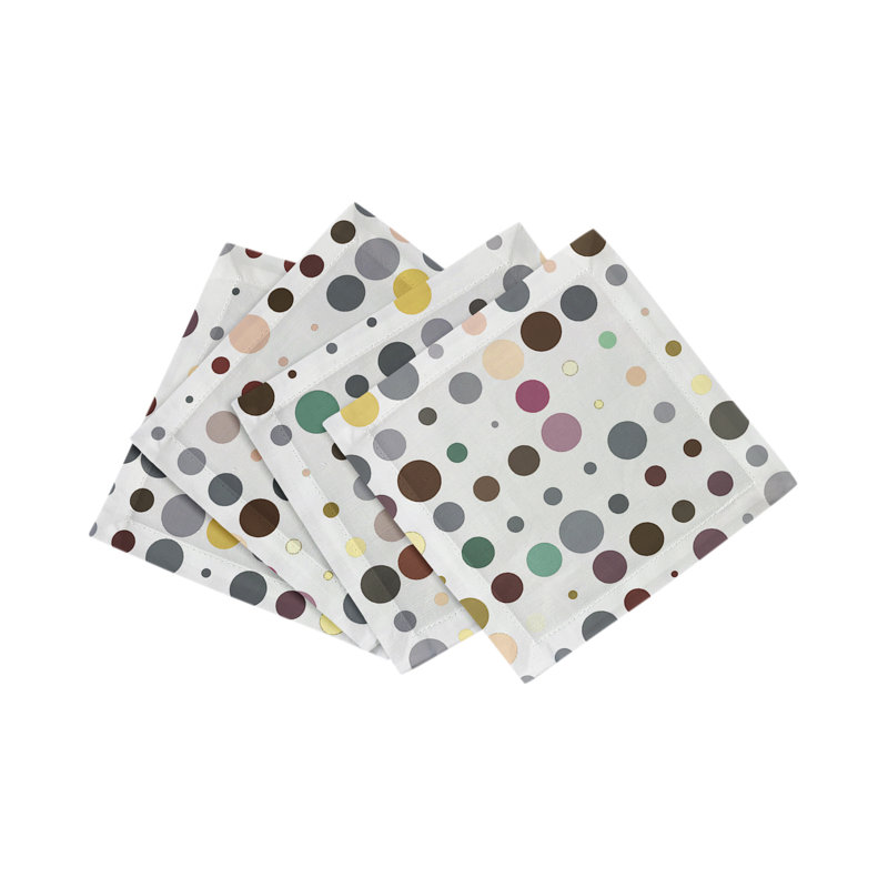 Mod Confetti Cotton Sateen Cocktail Napkins, Sophisticate