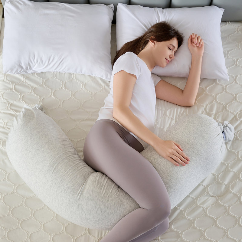 Adjustable Pregnancy Body Pillow, Smooth And Soft Cover, Shaped Full Body Maternity Pillow With Removable Cover - Support For Side, Back, Legs, Belly, Hips
