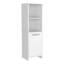 Armoire de cuisine, armoire à porte simple, tablettes intérieures et extérieures, finition blanche