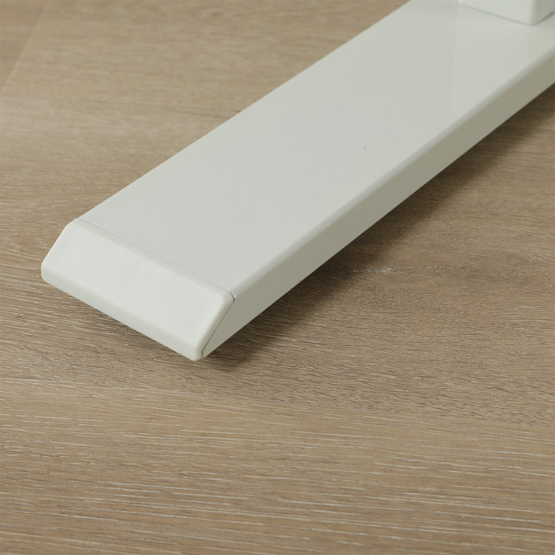 63"×30" Height Adjustable Electric Standing Desk Height Stand Up Computer Desk (Not Include Stools), White/Light Oak