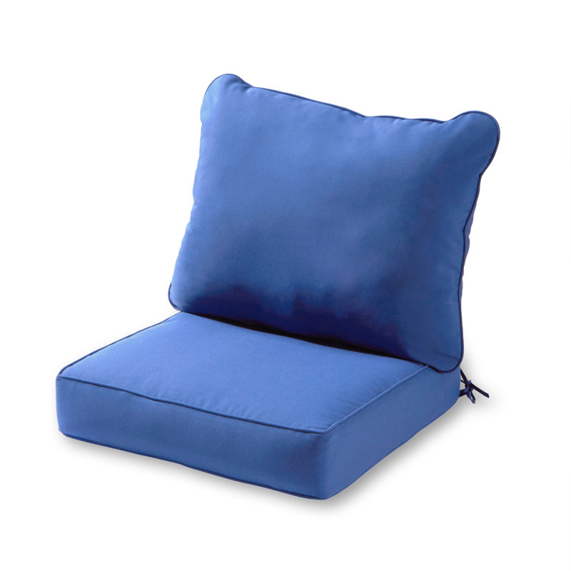 Coussin de siège pour chaise d'extérieur Lester, Bleu marine