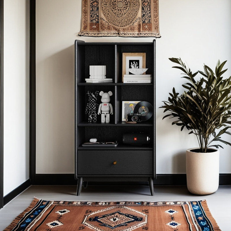 Bibliothèque légère de style moderne et luxueux, (4 tablettes) H 49,84 po x l 31,50 po x P 13,78 po