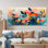 «Botcanical Wildflowers Petals In The Breeze I», art mural en métal fleurs sauvages