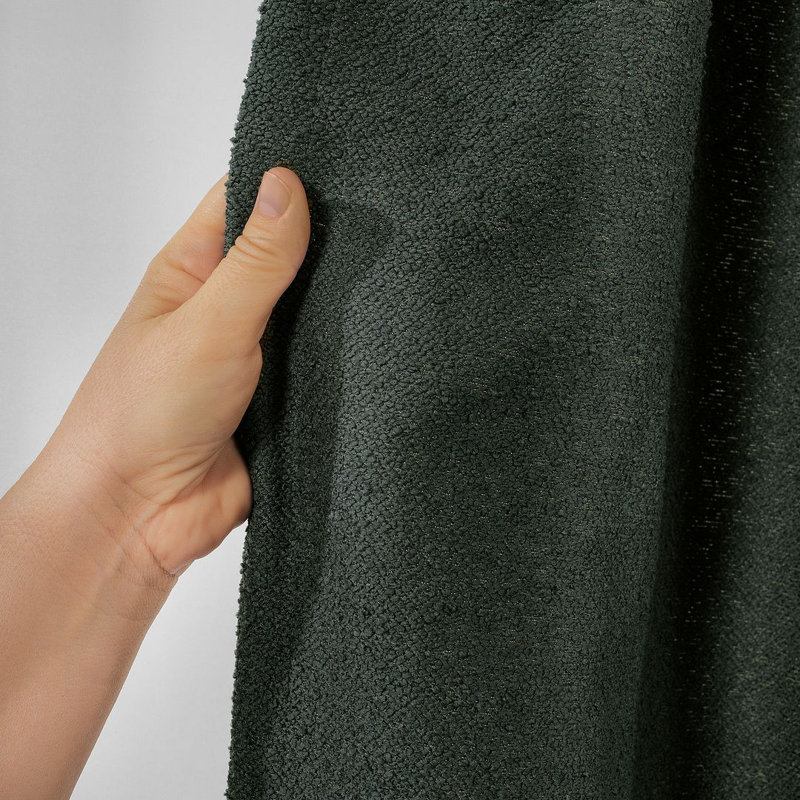 Extra Long & Extra Wide Polyester Decorative Curtain Pinch Pleat Single Panel, Duck Green, 52" W x 120" L