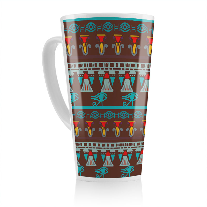 Ceramic Coffee Mug, White/Brown