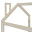 Lit simple avec housse en velours beige - créant un coin confortable et un espace de jeu semi-fermé
