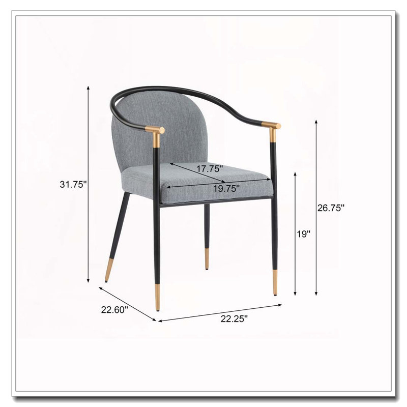 Chaise rembourrée, Gris