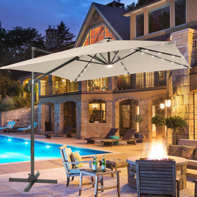 Ernie 10' x 8' Lighted Cantilever Umbrella