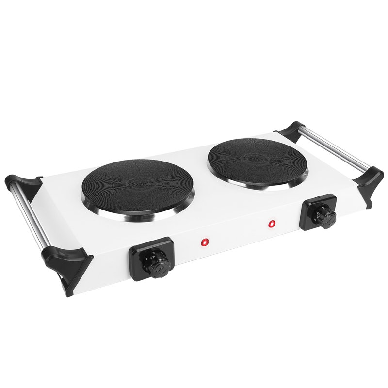 Edge Collections Electric Double Hot Plate, White