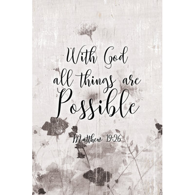 Possible With God - Wrapped Canvas Print