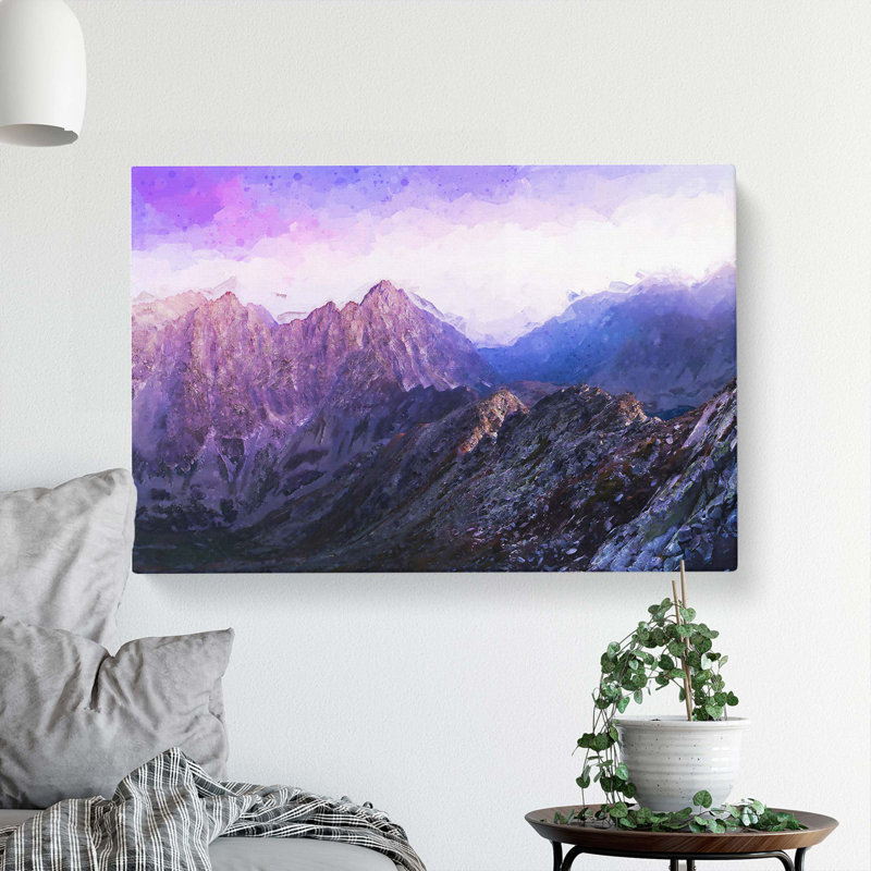 Mountains In Slovakia In Abstract - Wrapped Canvas, 35cm H x 50cm W x 3cm D