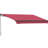 10' X 8' Deck Awning - Red. & Water-. Aluminum Structure. Manual Crank. For Balcony, Yard. Multi-Surface . Sun Protection Cover Balcony Red Sunshade. Water- Fabric, Crank, Frame For Deck, Yard