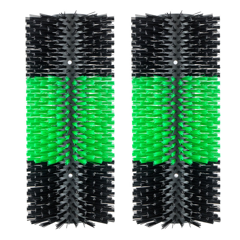 Livestock Scratching Brush, Goat Scratcher Brush Post with 8 Screws, 16.9" x 7.5" Cow Scratcher for Back Itch Relief, Massage Grooming Scratch Tool for Horse Cattle Sheep Pig, Green & Black