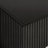 Claverton Modern Black Coffee Table with Ribbed Curved Base-582016427