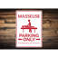 Enseigne de masseuse en aluminium-687786743