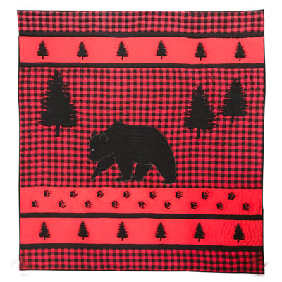 Red Bear Ridge Quilted Throw Blanket