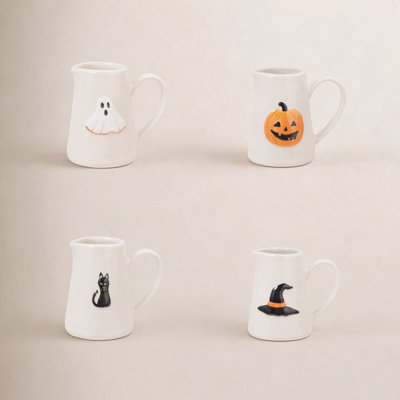Stoneware Creamer With Halloween Icon