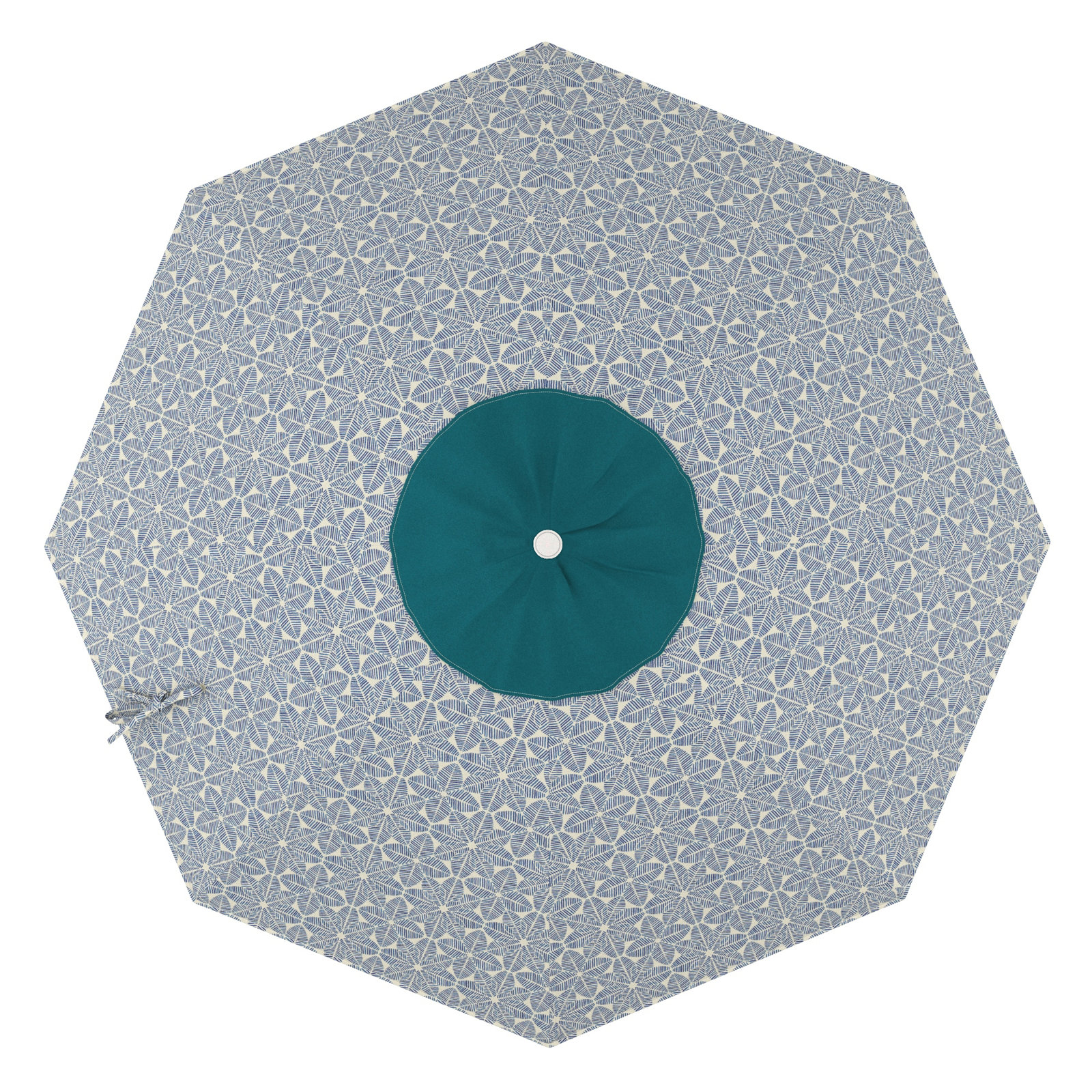 Santana 108'' Outdoor Umbrella, Palmetto Azure - Pacifica Premium