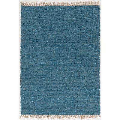 Brogan Berber Reversible Sage Green Wool Area Rug with Jute Core and Jute Fringe