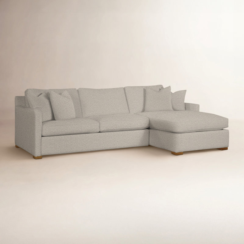 Bel-Air Upholstered Chaise Sectional, Havana, Right Hand Facing, Blue Buffalo Check; 0120-61