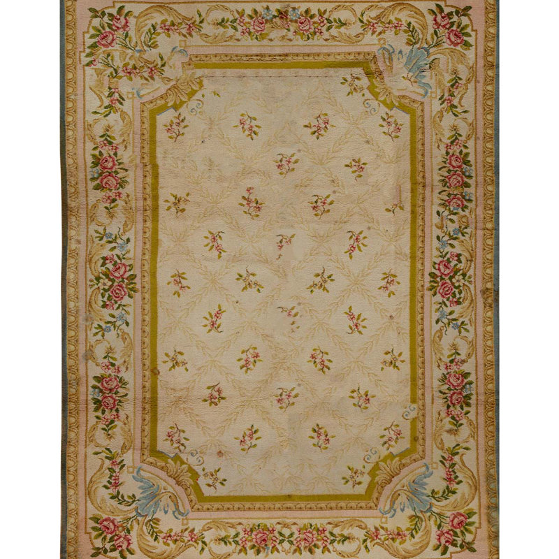 Hand-Knotted High-Quality Beige/Yellow Area Rug