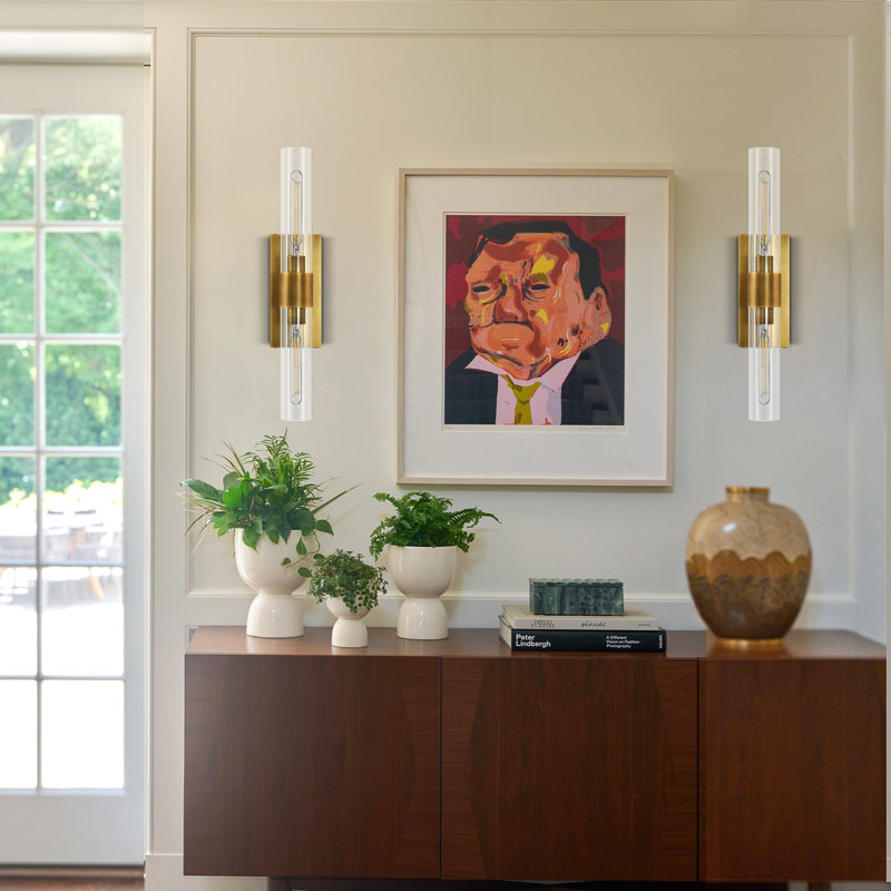 2-Light Indoor Bathroom Vanity Light Fixture, Ul Listed, Brass