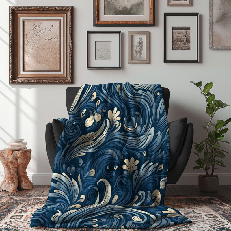 Victorian Tides - Couverture de qualité supérieure 1 pièce, Grand lit