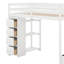 Lit mezzanine simple avec tiroirs et escaliers-2102937898