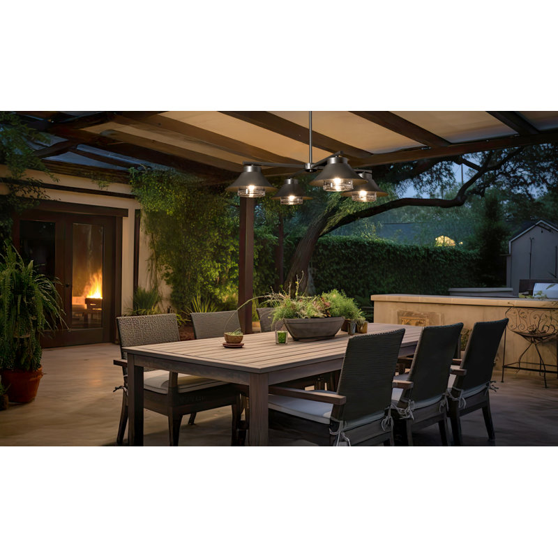 Stowe 4-Light Outdoor Pendant, Coastal Dark Smoke