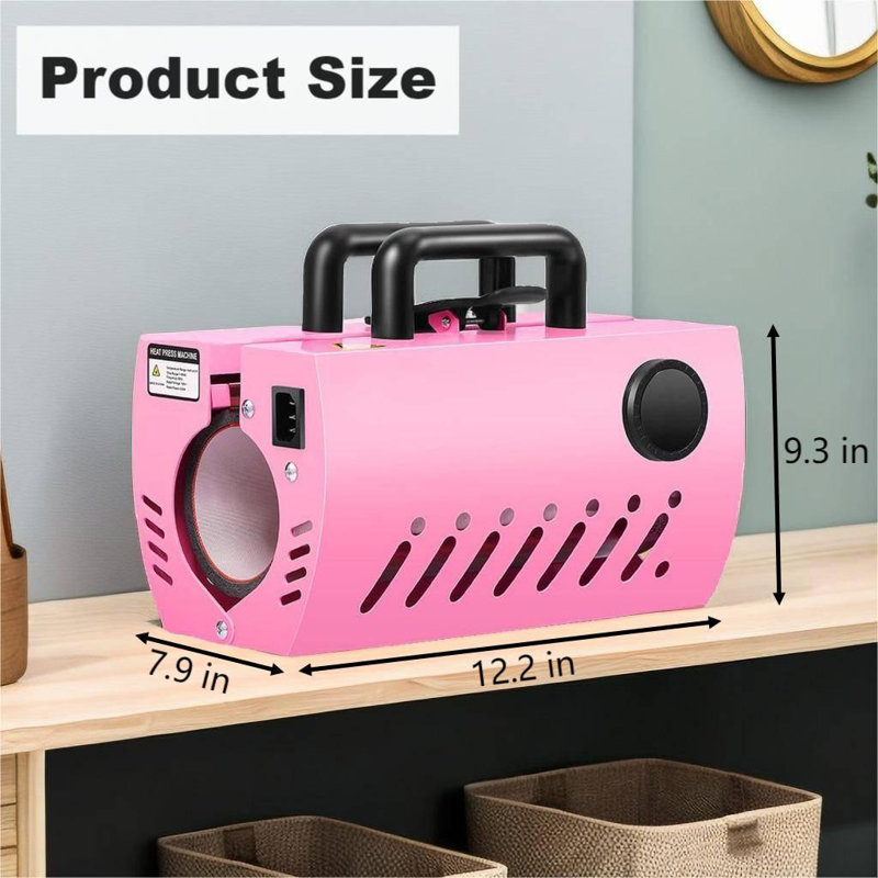 Bricolage Sublimation transfert de chaleur flans tasse gobelet presse de la chaleur, Rose
