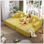 Ensemble 2 pièces surdimensionné de méridienne double, luxueux canapé-lit en velours côtelé moelleux avec 6 coussins et pochette de rangement pour les petits espaces, le cinéma maison et le salon-1607512799
