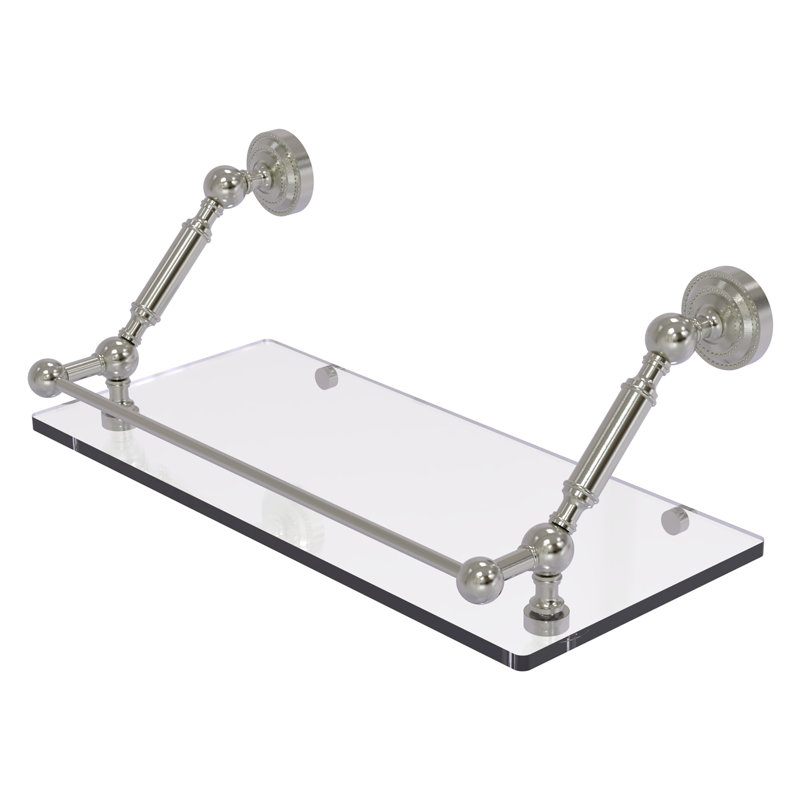 Tablette de support Marchmont, Nickel satiné, H 7,3 po x l 18 po x P 8,6 po