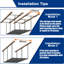 Support de rangement pour garage 3x8FT