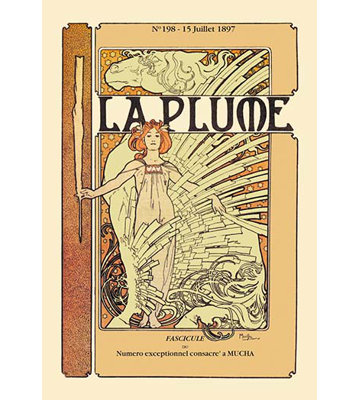 " La Plume " by Alphonse Mucha